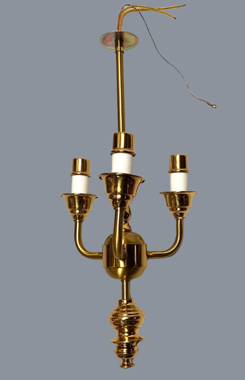 3 Light Cluster All Brass Components