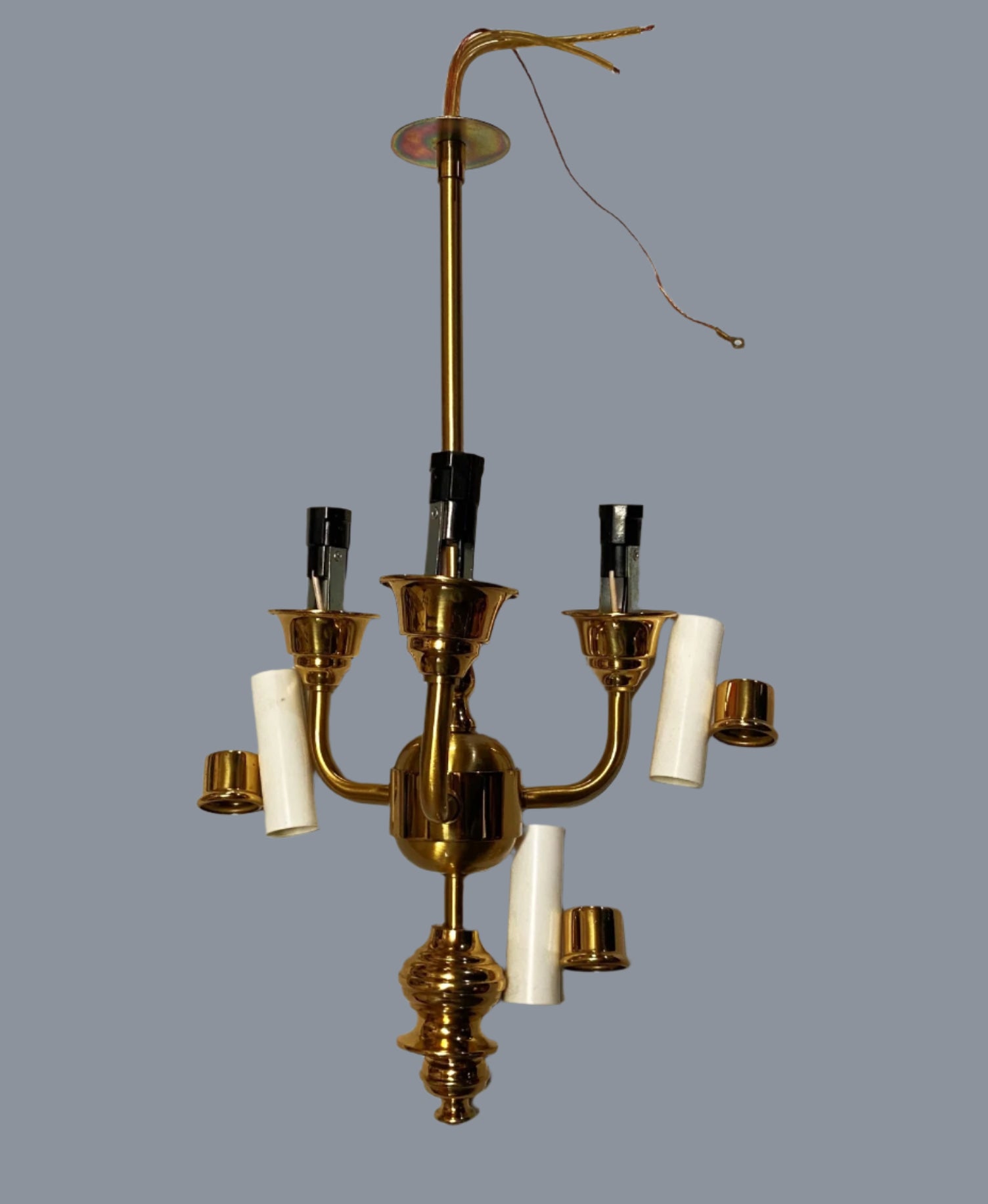 3 Light Cluster All Brass Components