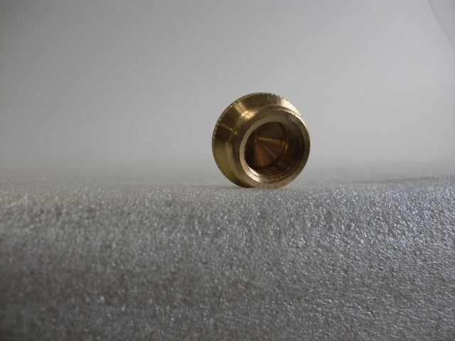 Unfinished Knurled Brass Cap tapped 1/4 IPS