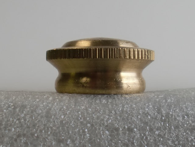 Unfinished Knurled Brass Cap tapped 1/4 IPS