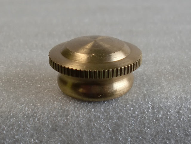Unfinished Knurled Brass Cap Tapped 3/8 IPS