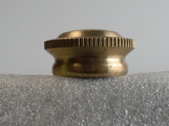 Unfinished Knurled Brass Cap Tapped 3/8 IPS