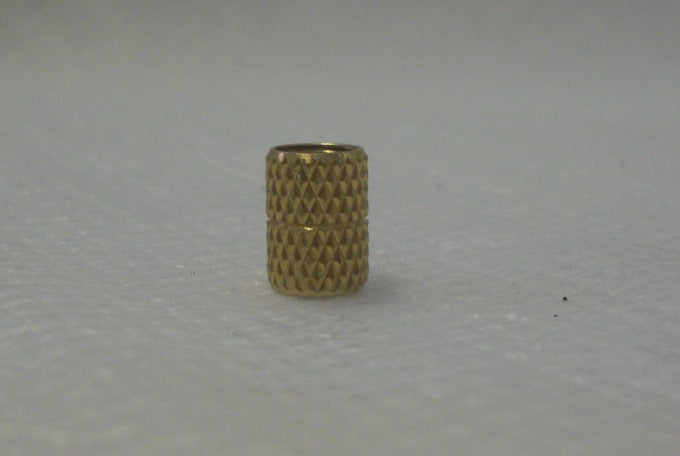 Knurled Brass Couplings or Inserts - 1/4"-27 F x 1/4"-27 F