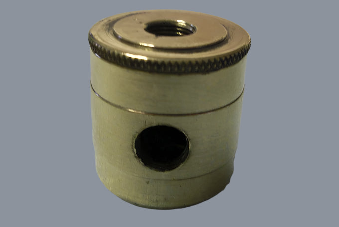 Turned Brass Two-Piece Cluster Body - Polished & Lacquered - 2 Holes