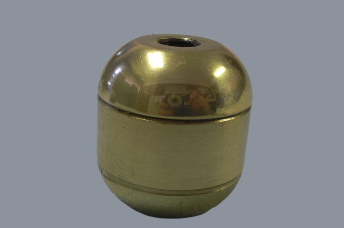 Turned Brass Two-Piece Cluster Body - Polished & Lacquered - No holes