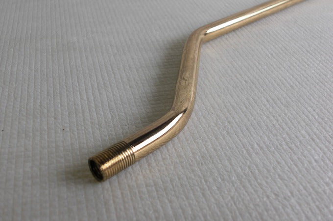 Steel Brass Plated Figurine arm 12" - Threaded Both Ends 1/8 IP