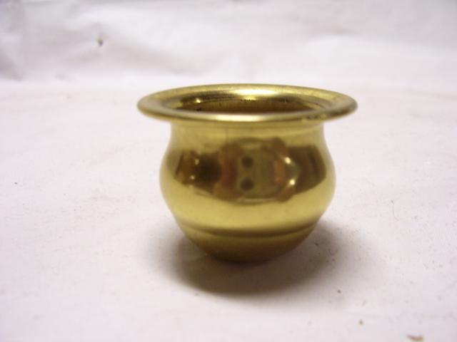 Brass Candle Cup - 1-1/2" High - 1" Diameter - Unfinished Brass