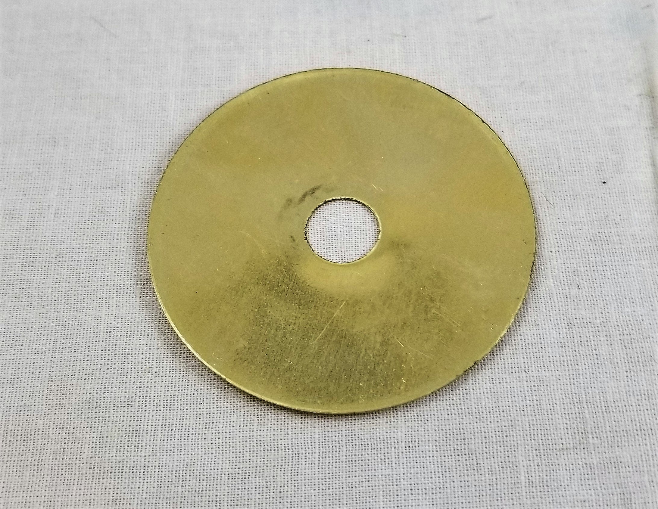 Unfinished Solid Brass Candle Plate