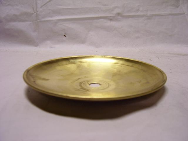 Brass Bobesche or Plate 3-1/2" Diameter - Unfinished Brass