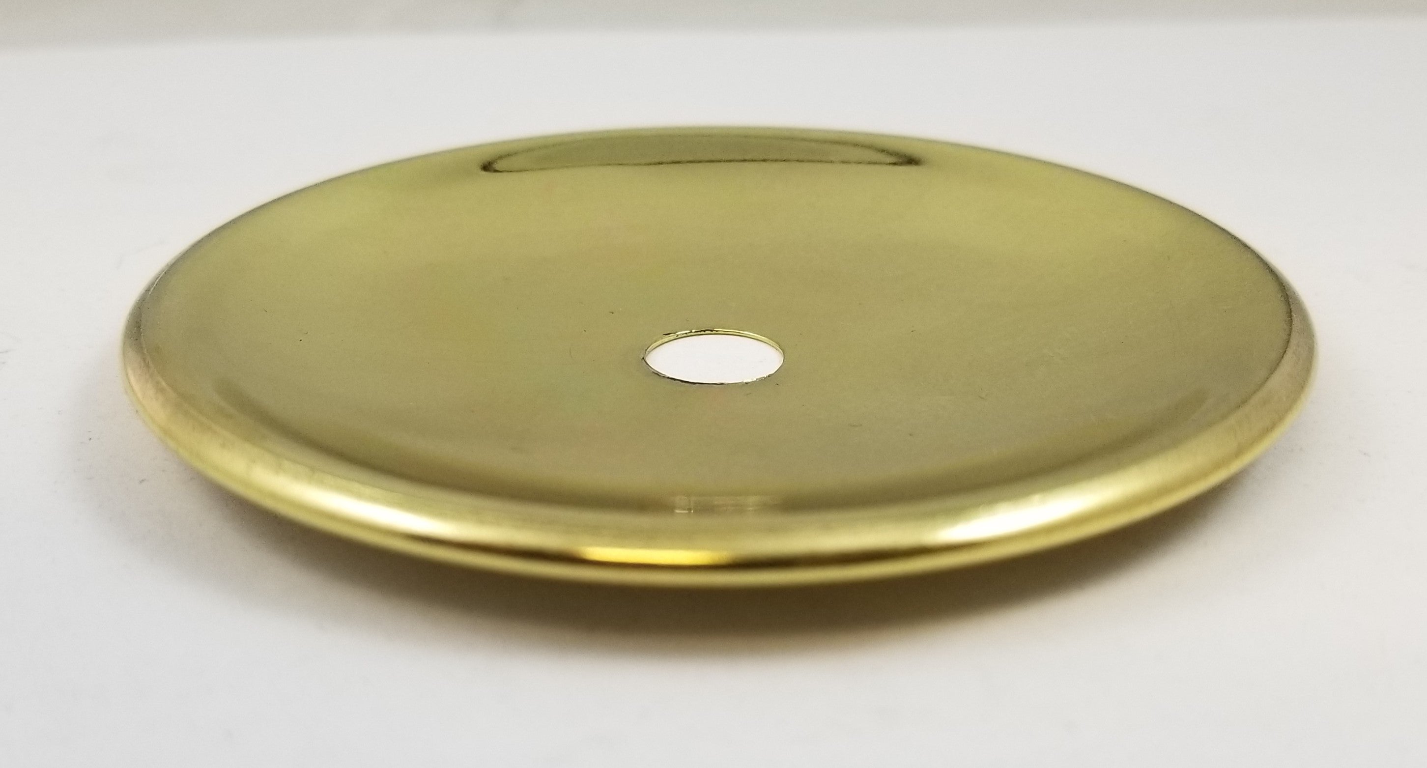 Brass Bobesche or Plate 3-1/2" Diameter - Polished & Lacquered