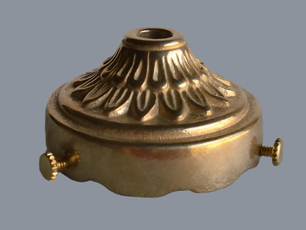 Ornate Cast Brass Shade Holder for a 2 1 4 Fitter My Lamp Parts