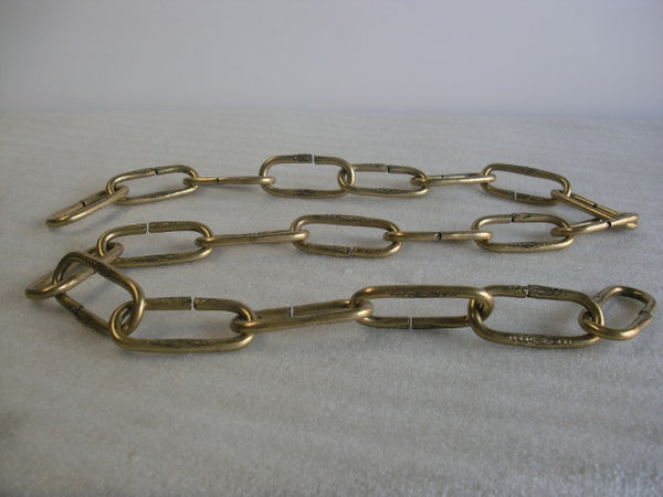 Embossed Brass Chain Inlay Decorative Chandelier Chain Link Heavy Duty