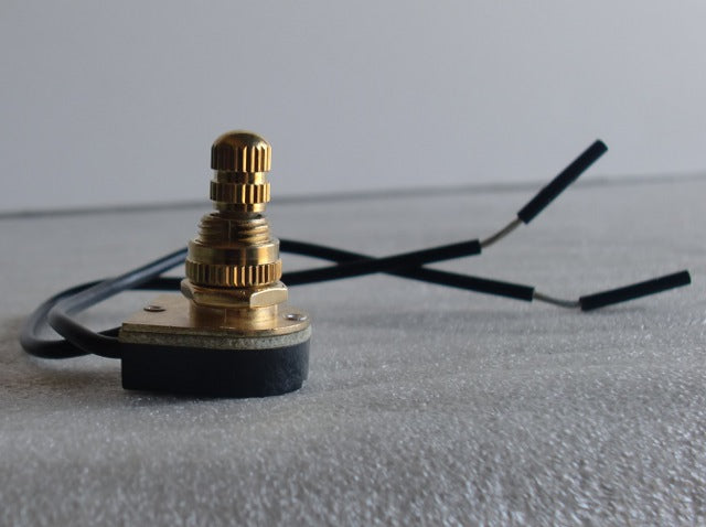 Brass Turn Knob Switch - 3/8" shank