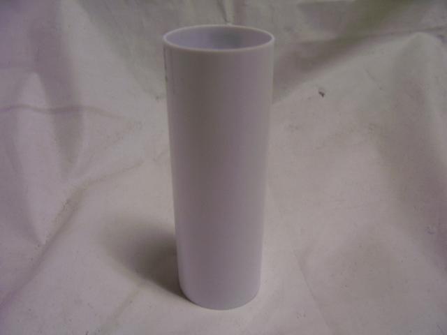 1-1/4" ID, 4" Tall, White in Color, Plastic Material Cover