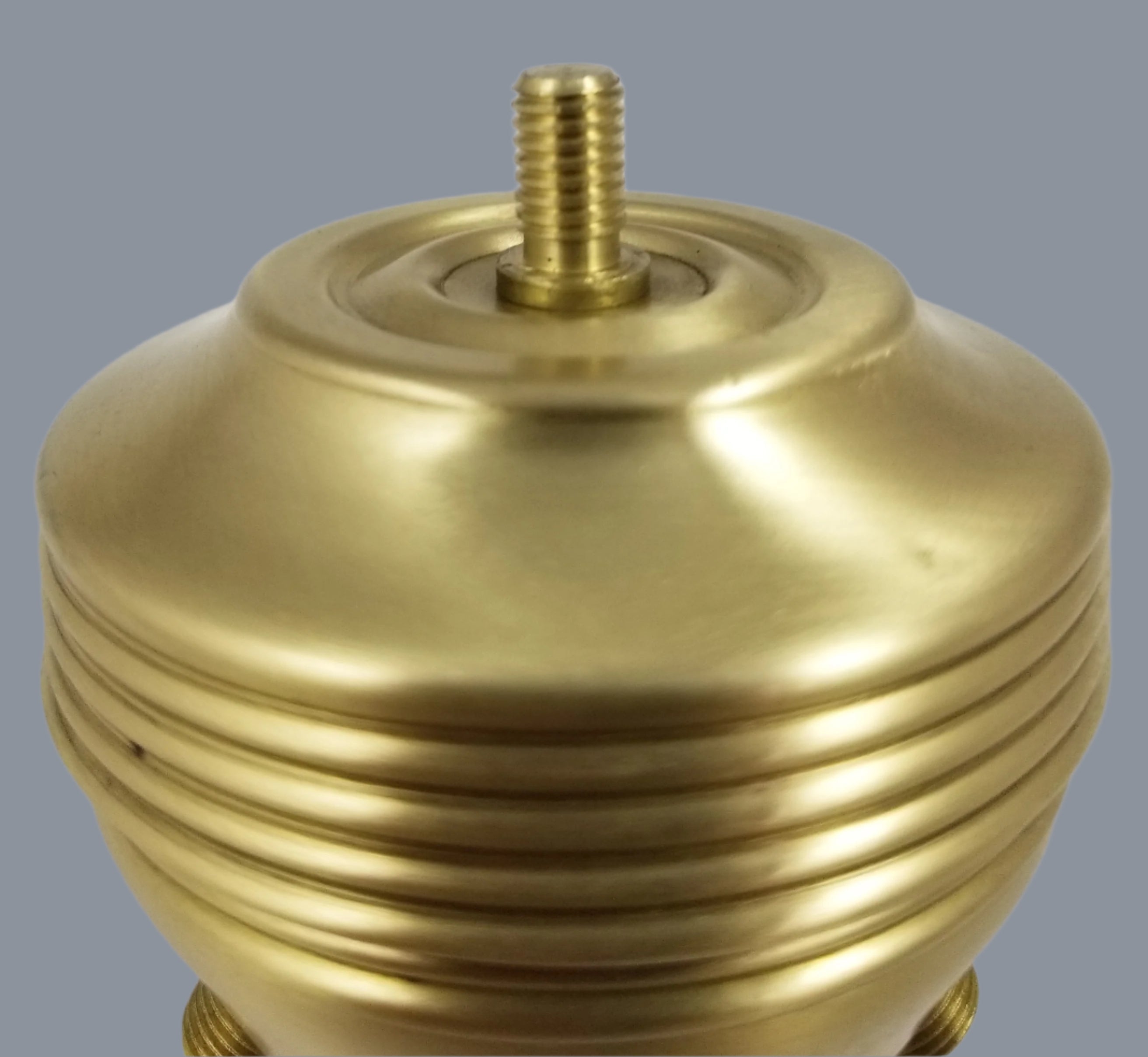 Solid Brushed Brass Cluster Head - Finial of choice sold seperately.