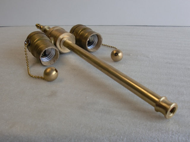 Solid Brass Socket Cluster Pipe (8 inches)
