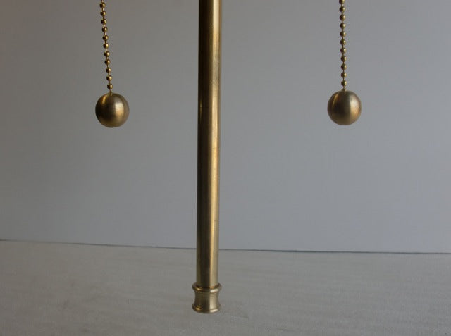 Unfinished Brass - 2 Light Cluster w/ 8" Pipe & Finial