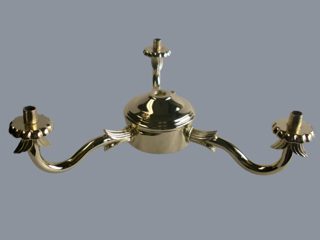 Shiny Gold Brass Cluster Assembly - 3 way