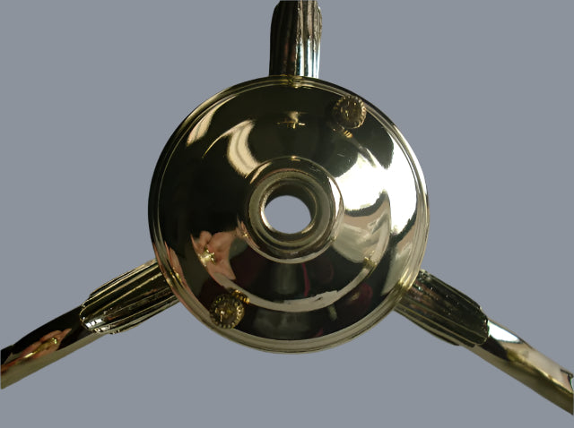 10" Brass Plated 3-Light Cluster Assembly