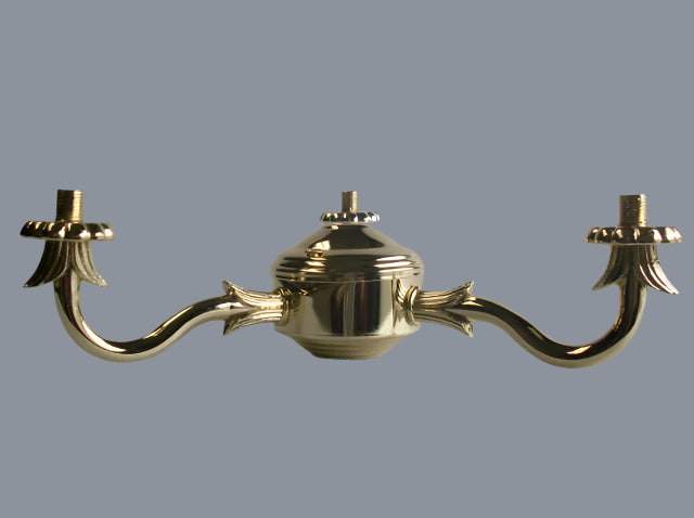10" Brass Plated 3-Light Cluster Assembly