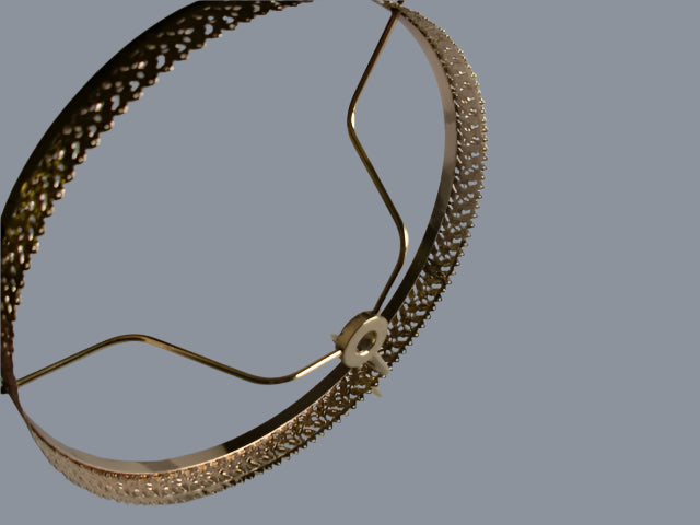 10" Floral Banded Holder with Hooks