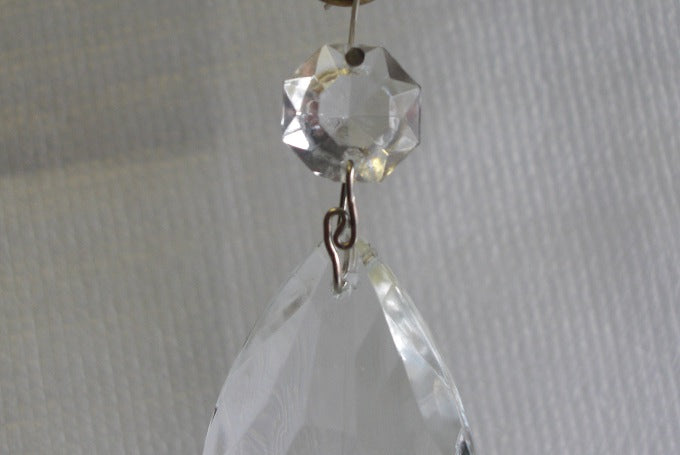 3" Crystal Pendalogues with Silver Pins (READ DESCRIPTION)