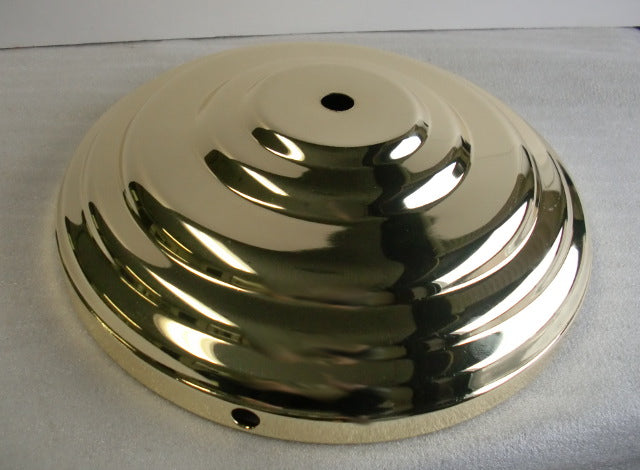 Shiny Brass Plated Bottom Base at 10.5 inches wide