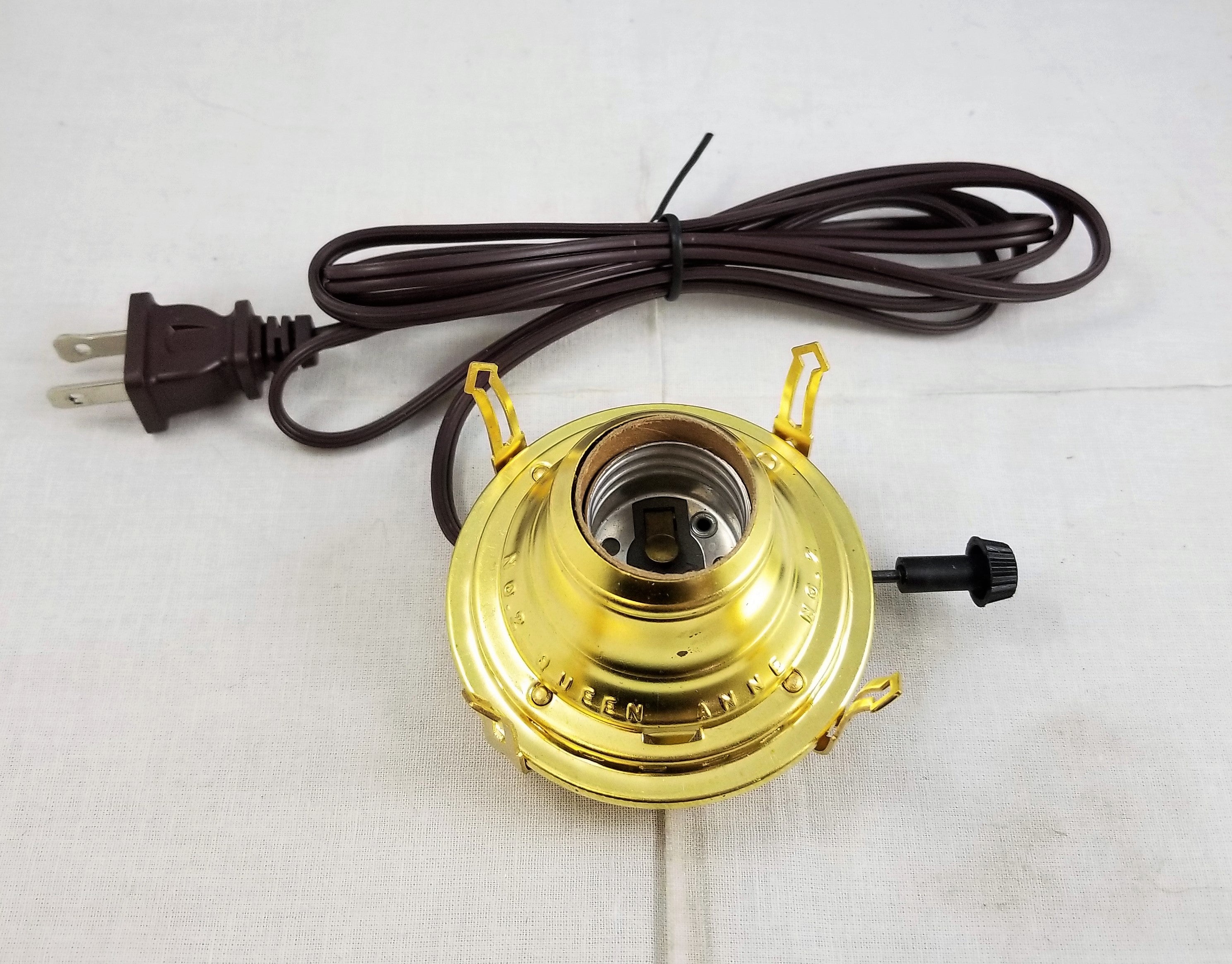 All Brass Wired Burner - #2 - Brown Cord *OUT OF STOCK*