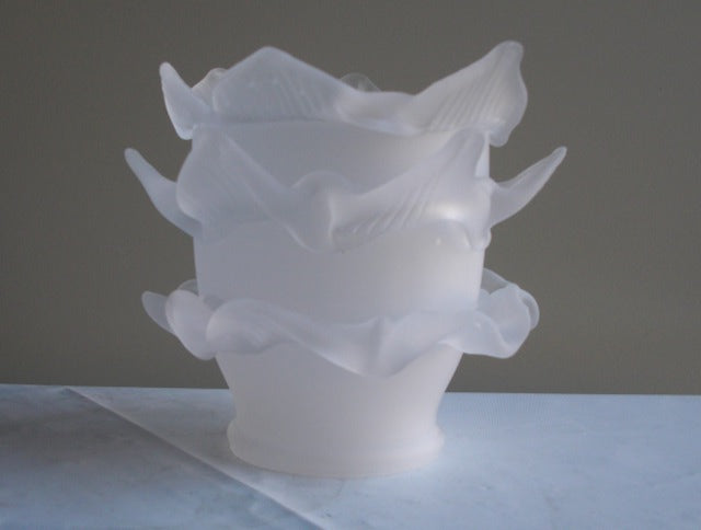 Decoratively Eccentric Fixture Shade in Satin