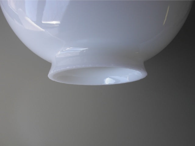 7" Hand Blown Opal Glass Globe w/ 3-1/4" size fitter