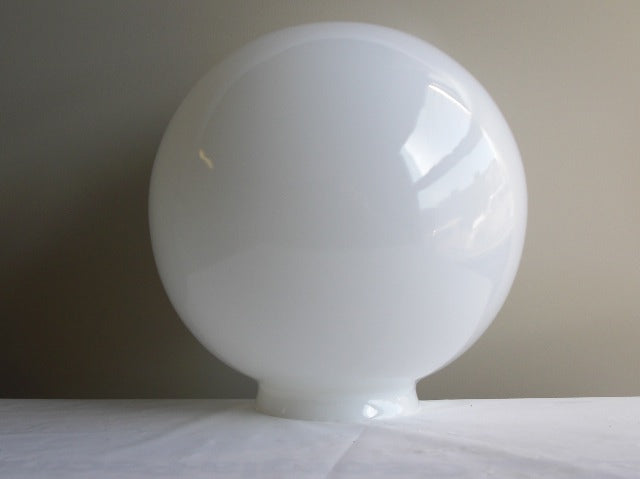 7" Hand Blown Opal Glass Globe w/ 3-1/4" size fitter