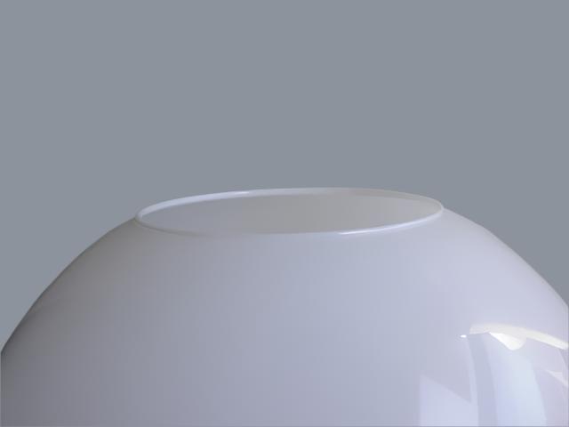 10" Neckless Opal Globe w/ 4" opening Made in USA