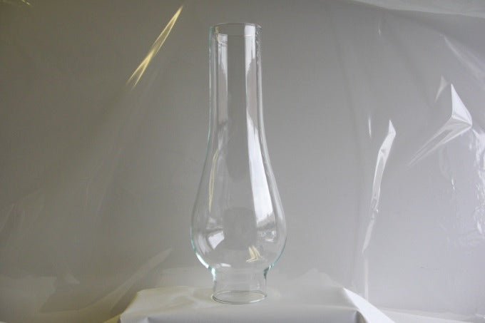 2-1/8" fitter 10"high clear glass chimney