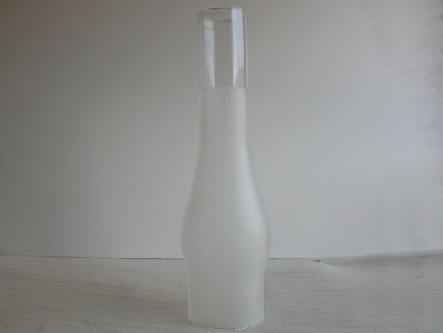 3" Fitter Glass Chimney 12" High in Frost
