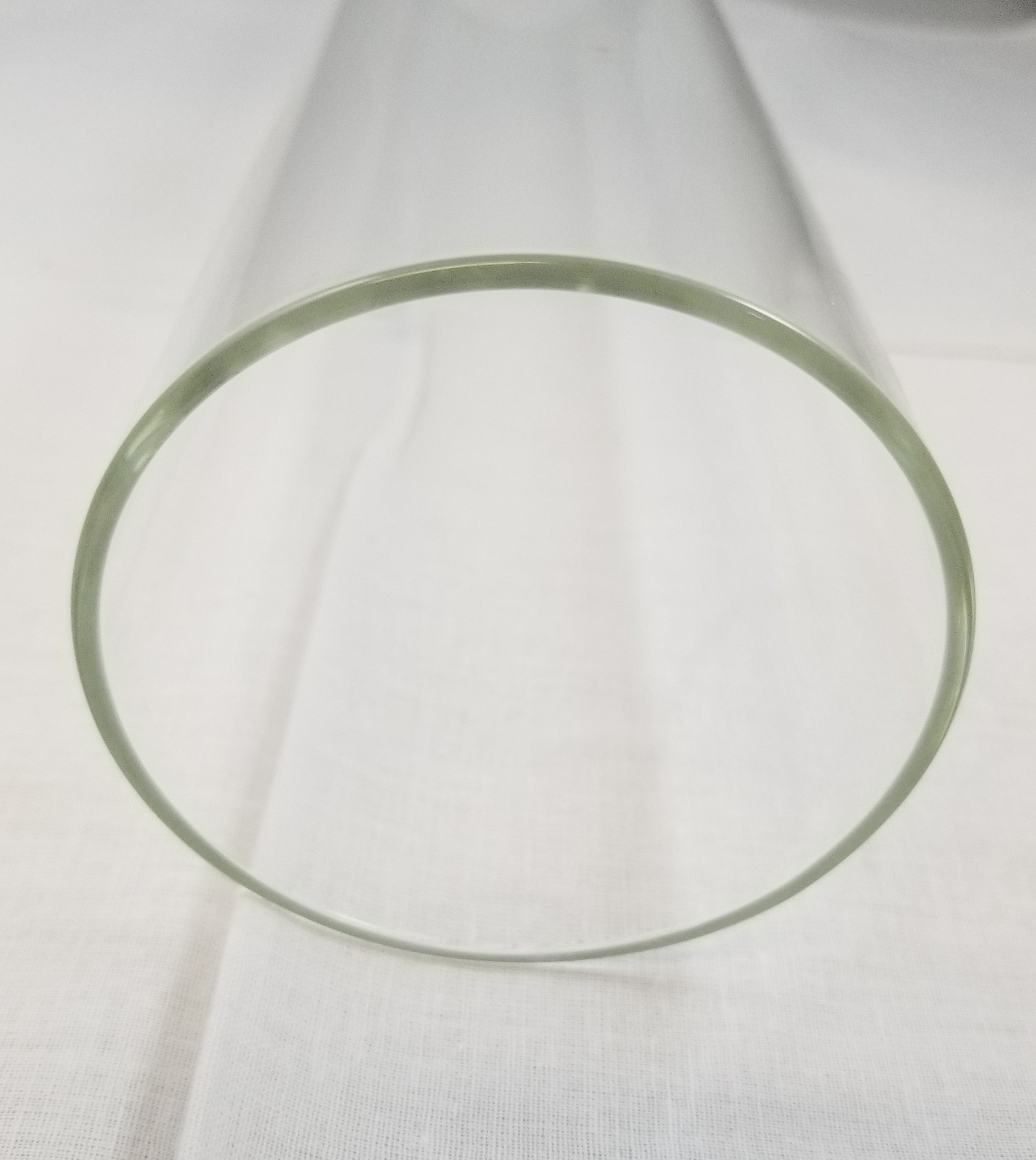 Clear Glass Cylinder 14"high 3" top & bottom dia.