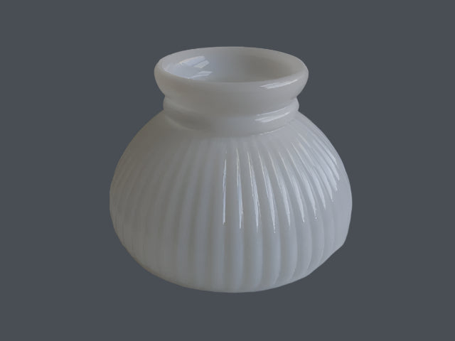 Opal Ribbed Student Shade w/ 6" Fitter