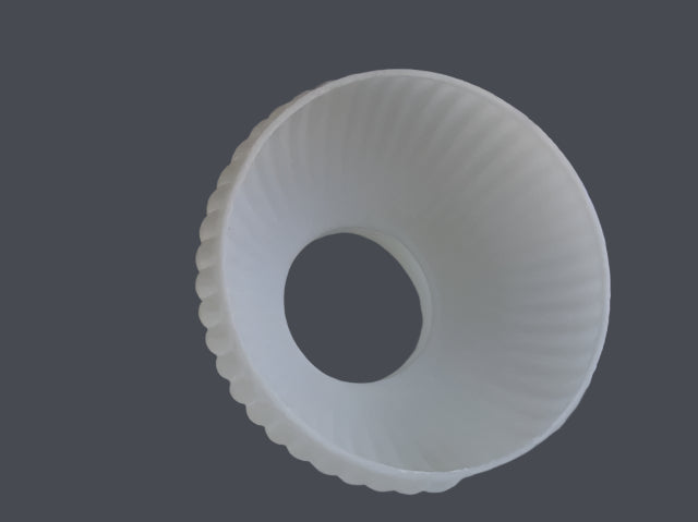 Opal Ribbed Student Shade w/ 6" Fitter