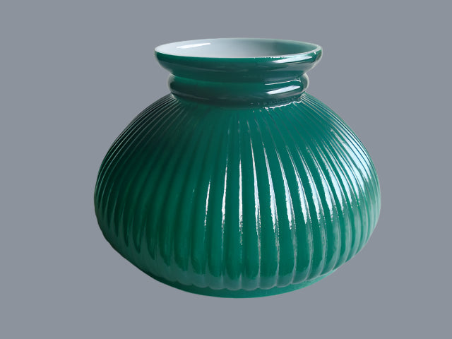 Emerald Green Ribbed Student Shade with a 7" Fitter