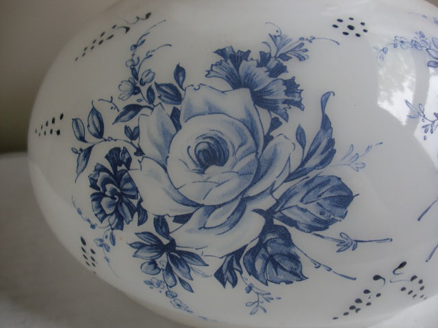 Decorative Blue Student Shade with Opal Backing