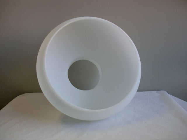 White Satin Traditional Student Shade w/ Crimp Top