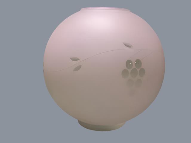 Decorative Etched Grape Vine Glass Ball Shade (10 inches)