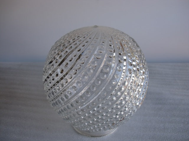 Clear Beaded Swirl Glass Shade **ONLY 1 LEFT**