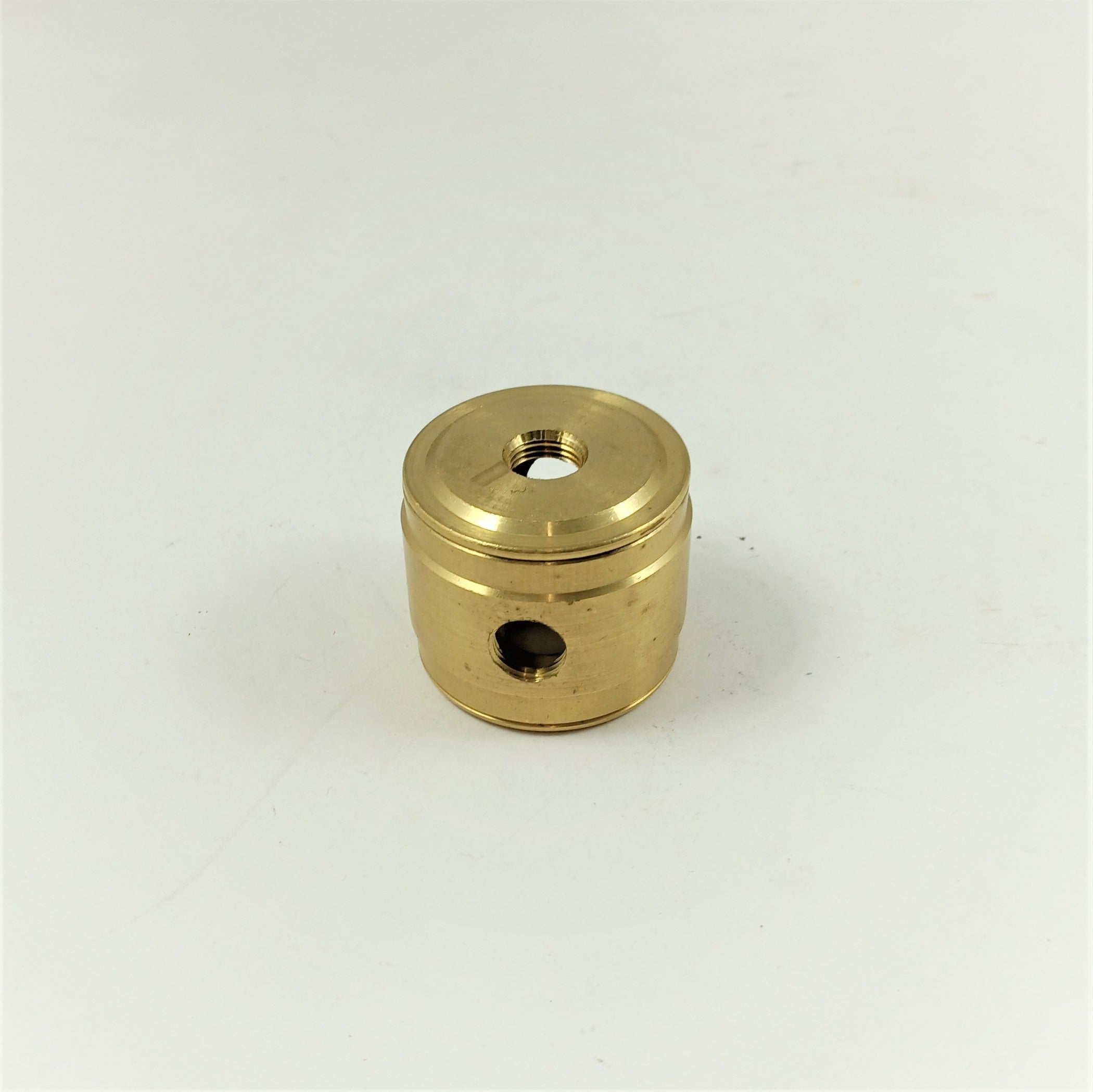Turned Brass Two-Piece Cluster Body - 2 Holes - 1-11/32" High