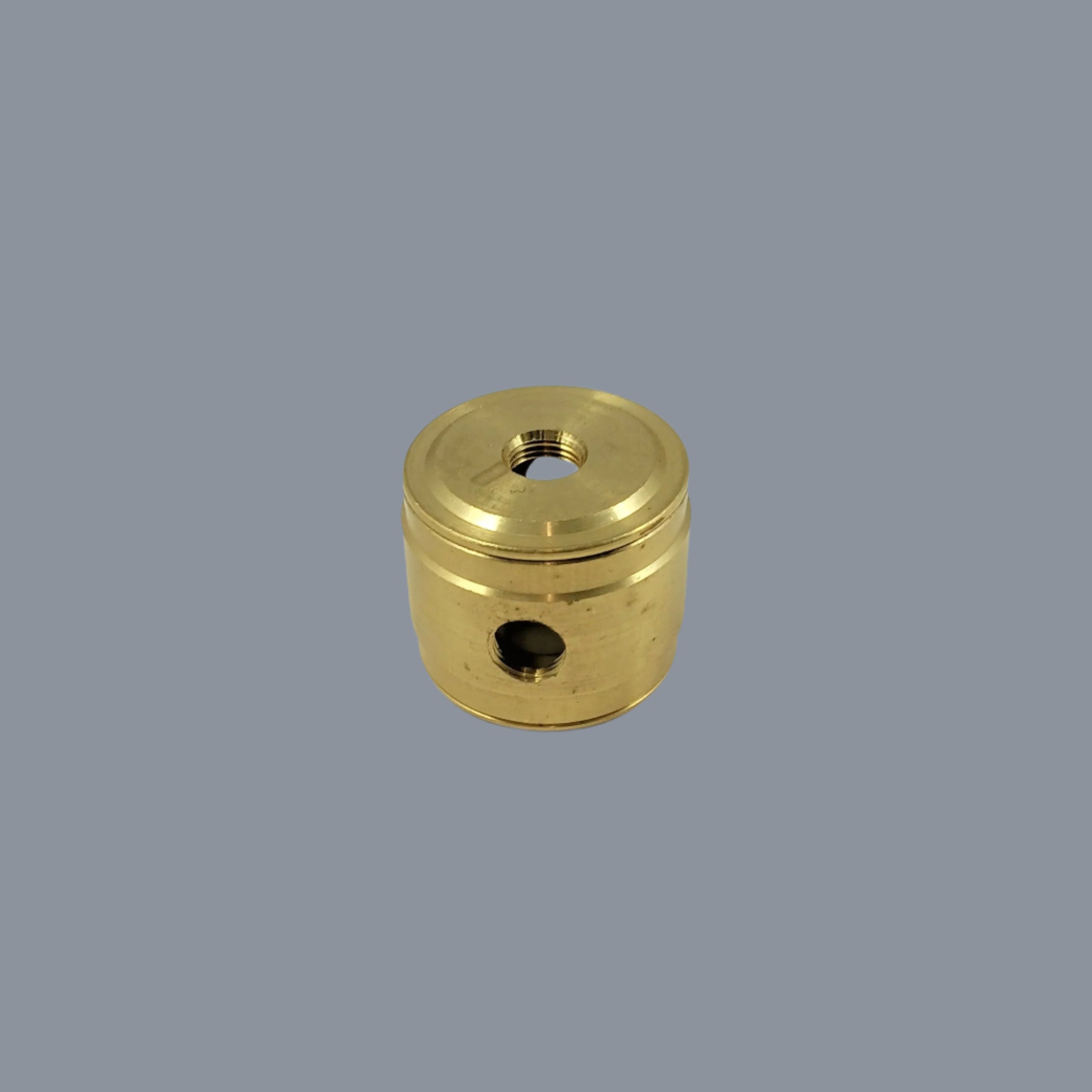 Turned Brass Two-Piece Cluster Body - 2 Holes - 1-11/32" High