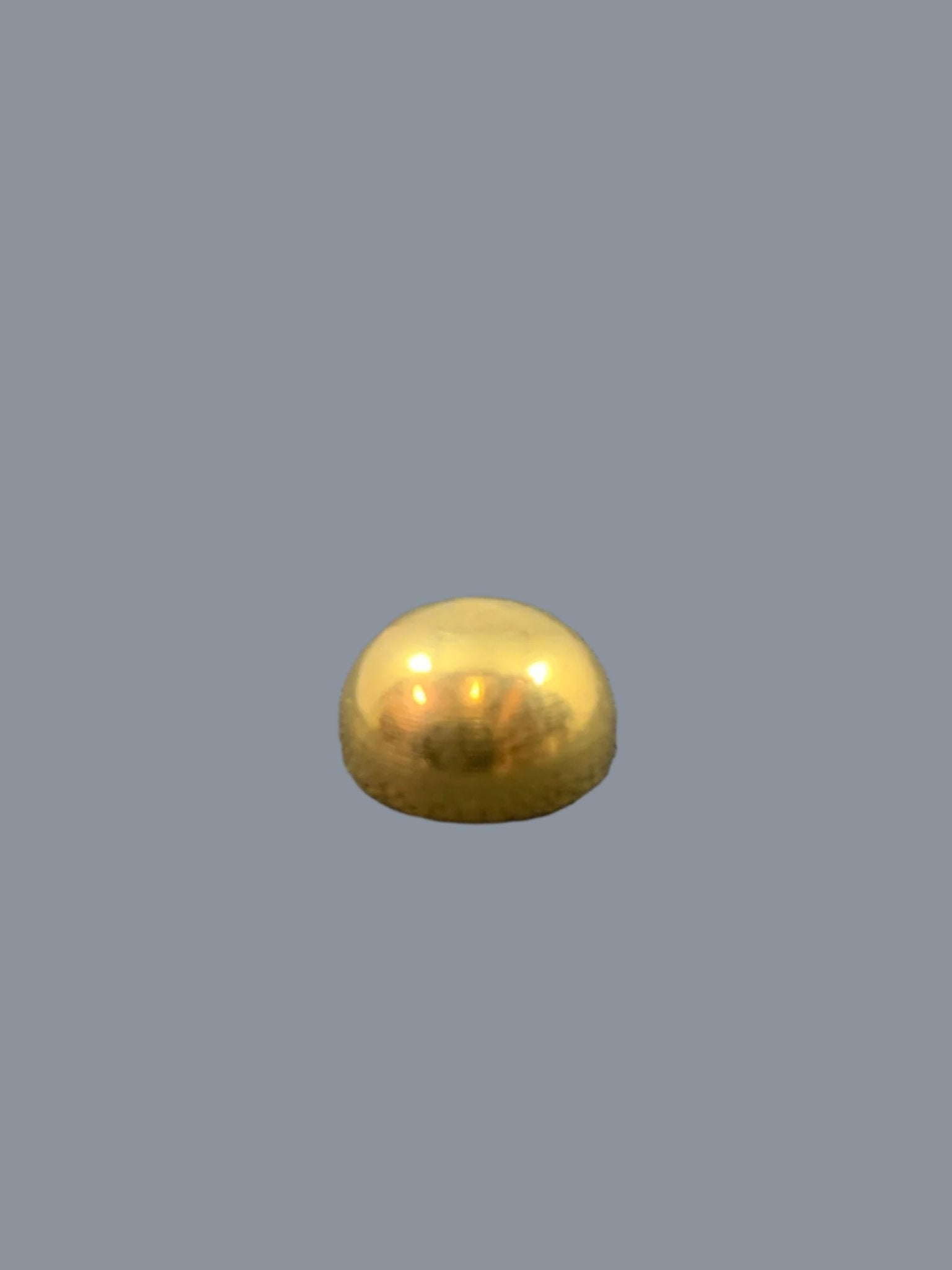 Brass Half-Round Ball -1/2" Diam. half ball in brass tapped 8-32