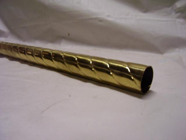 23 3/4 inches Solid Brass Rope Tube - Unfinished - 2" O.D.