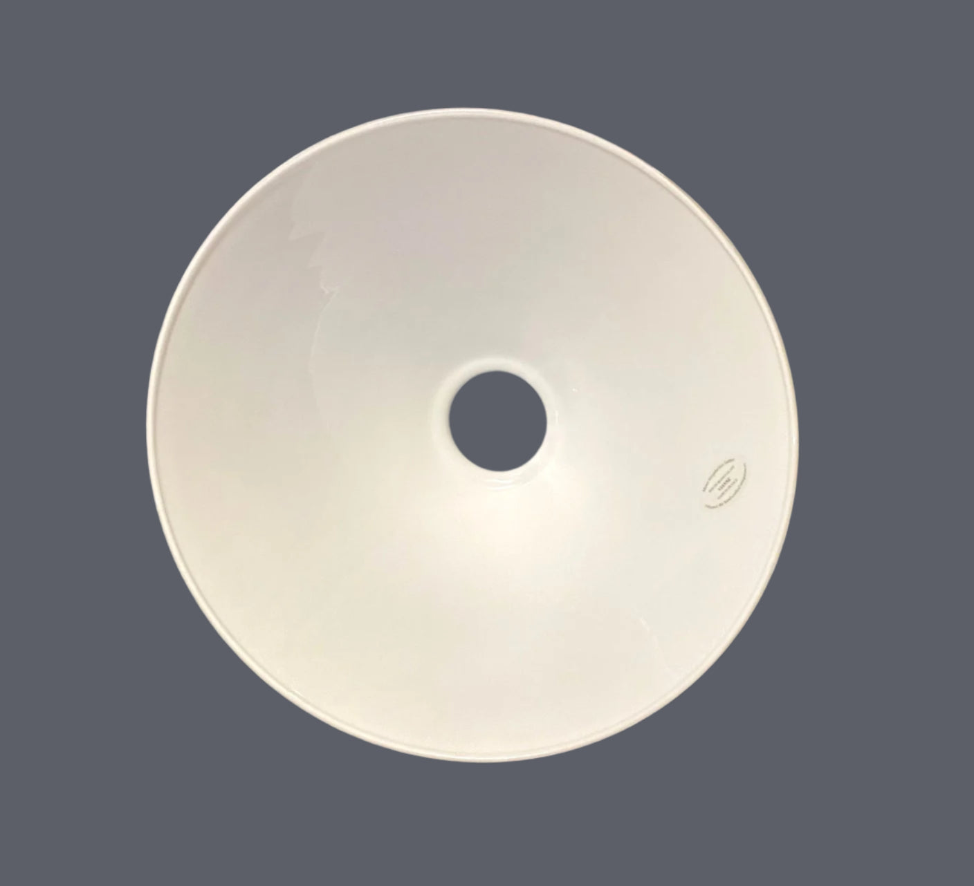 White Cone Shade, Approx. 11 - 1/2" Diameter w/ 2-1/4" fitter (Made In France) (ONLY 3 LEFT)