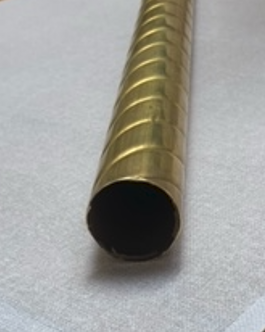23 3/4 inches Solid Brass Rope Tube - Unfinished - 2" O.D.