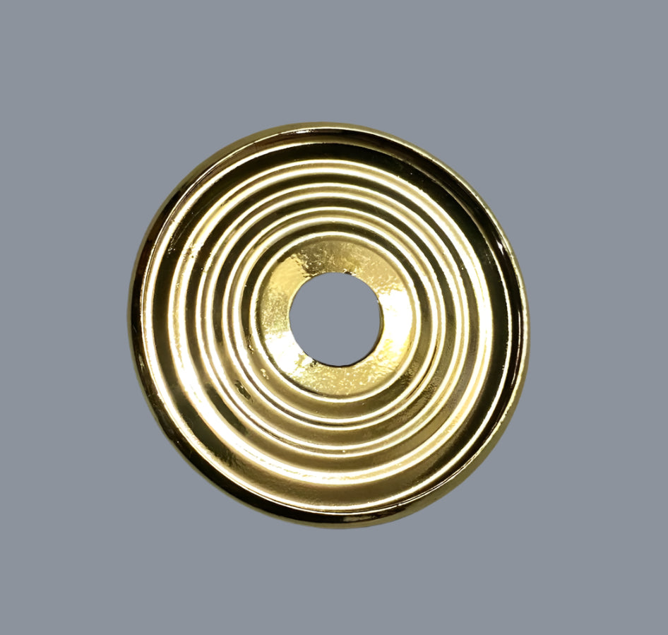 Steel Electro Brass Plated Concentric Circle Check Ring 1-3/4" Diameter - 1/8 IP Slip