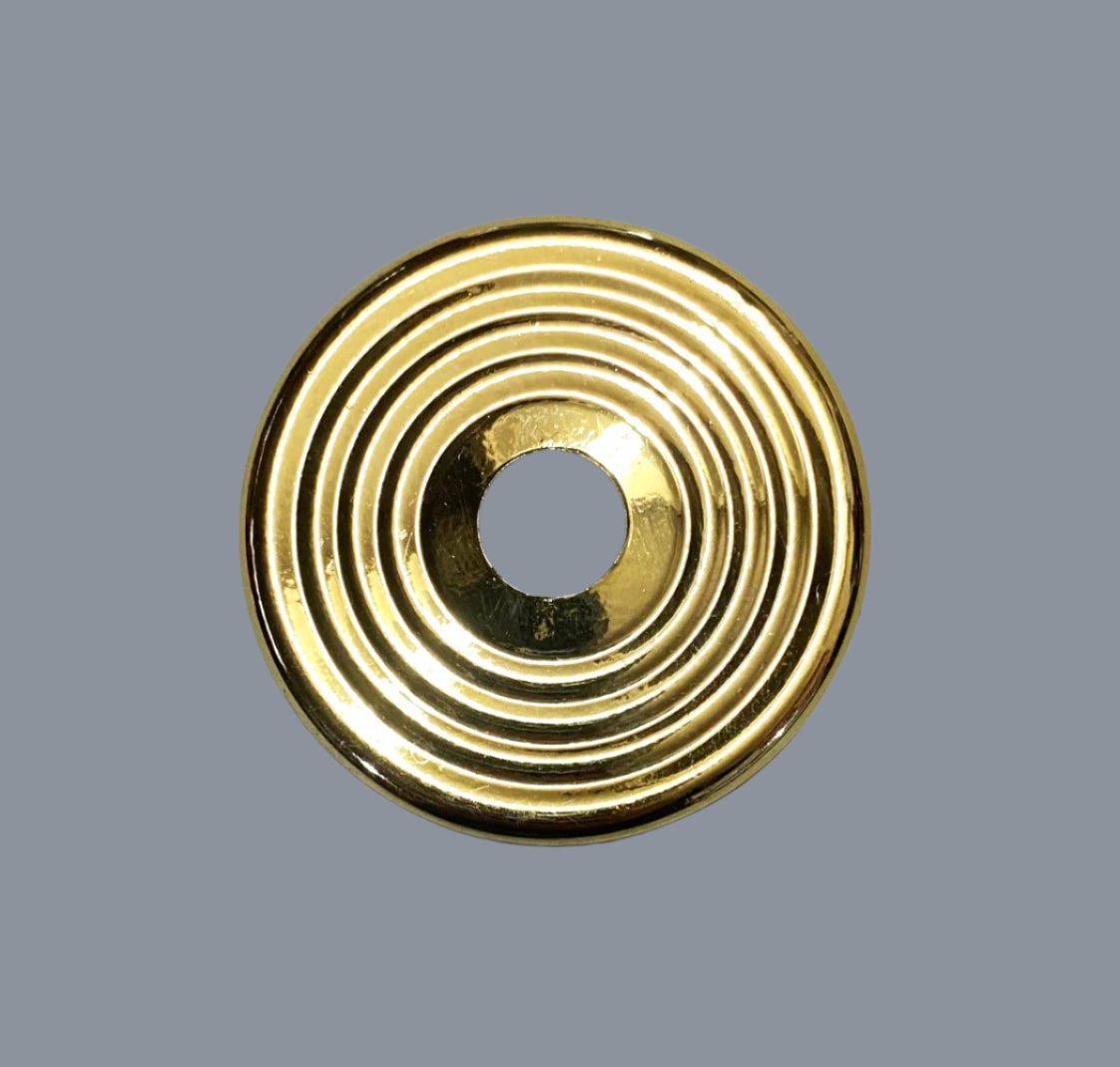 Checkpoint Ring Steel Electro Brass Plated Concentric Circle Check Ring 1-3/4